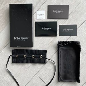 YSL leather wrap around bracelet